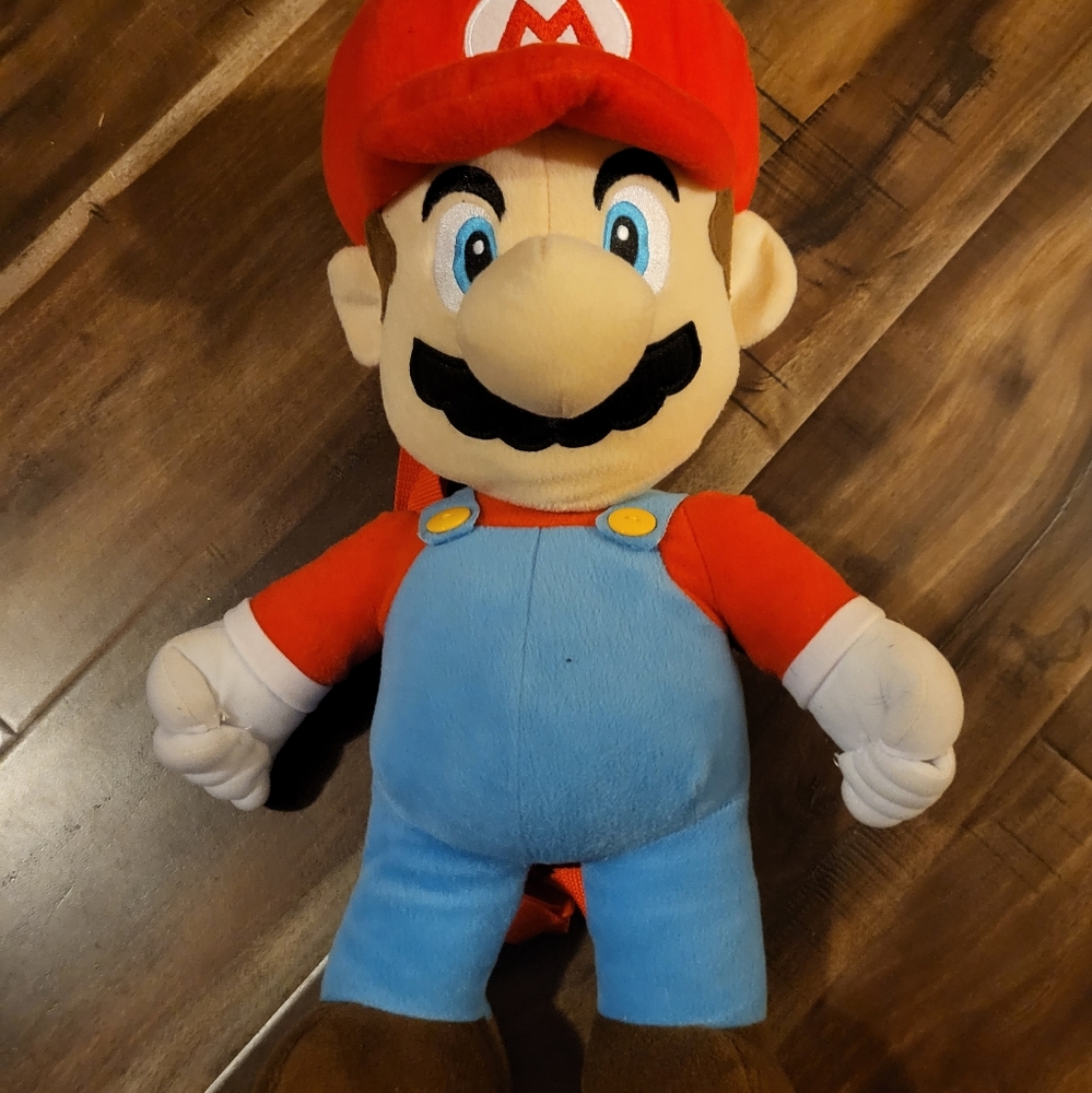 Large mario back pack with pocket